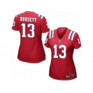 Women Nike New England Patriots #13 Phillip Dorsett Game Red Alternate NFL Jersey