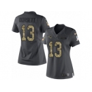 Women Nike New England Patriots #13 Phillip Dorsett Limited Black 2016 Salute to Service NFL Jersey