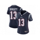 Women Nike New England Patriots #13 Phillip Dorsett Navy Blue Team Color Vapor Untouchable Limited Player NFL Jersey