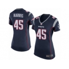 Women Nike New England Patriots #45 David Harris Game Navy Blue Team Color NFL Jersey