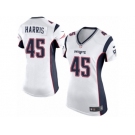 Women Nike New England Patriots #45 David Harris Game White NFL Jersey