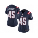 Women Nike New England Patriots #45 David Harris Limited Navy Blue Rush Vapor Untouchable NFL Jersey