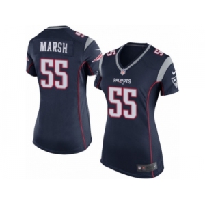 Women Nike New England Patriots #55 Cassius Marsh Game Navy Blue Team Color NFL Jersey