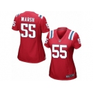 Women Nike New England Patriots #55 Cassius Marsh Game Red Alternate NFL Jersey