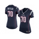 Women Nike New England Patriots #70 Adam Butler Game Navy Blue Team Color NFL Jersey