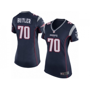 Women Nike New England Patriots #70 Adam Butler Game Navy Blue Team Color NFL Jersey