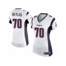 Women Nike New England Patriots #70 Adam Butler Game White NFL Jersey