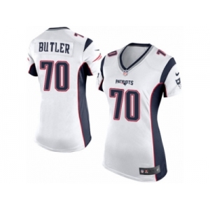 Women Nike New England Patriots #70 Adam Butler Game White NFL Jersey