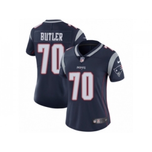 Women Nike New England Patriots #70 Adam Butler Navy Blue Team Color Vapor Untouchable Limited Player NFL Jersey