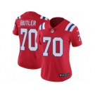 Women Nike New England Patriots #70 Adam Butler Red Alternate Vapor Untouchable Limited Player NFL Jersey