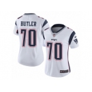 Women Nike New England Patriots #70 Adam Butler White Vapor Untouchable Limited Player NFL Jersey