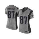 Women Nike New England Patriots #87 Rob Gronkowski Gray Stitched Gridiron