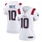 Women's New England Patriots #10 Drake Maye 2024 Draft White Football Stitched Jersey