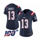 Women's New England Patriots #13 Phillip Dorsett Limited Navy Blue Rush Vapor Untouchable 100th Season Football Jersey