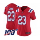 Women's New England Patriots #23 Patrick Chung Red Alternate Vapor Untouchable Limited Player 100th Season Football Jersey