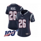 Women's New England Patriots #26 Sony Michel Navy Blue Team Color Vapor Untouchable Limited Player 100th Season Football Jersey