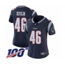 Women's New England Patriots #46 James Develin Navy Blue Team Color Vapor Untouchable Limited Player 100th Season Football Jersey