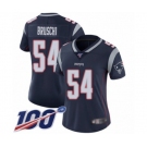 Women's New England Patriots #54 Tedy Bruschi Navy Blue Team Color Vapor Untouchable Limited Player 100th Season Football Jersey