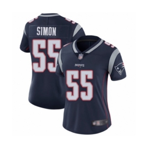 Women's New England Patriots #55 John Simon Navy Blue Team Color Vapor Untouchable Limited Player Football Jersey