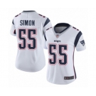 Women's New England Patriots #55 John Simon White Vapor Untouchable Limited Player Football Jersey