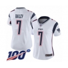 Women's New England Patriots #7 Jake Bailey White Vapor Untouchable Limited Player 100th Season Football Jersey