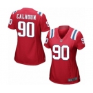 Women's New England Patriots #90 Shilique Calhoun Game Red Alternate Football Jersey