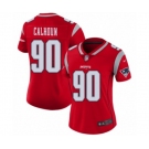 Women's New England Patriots #90 Shilique Calhoun Limited Red Inverted Legend Football Jersey