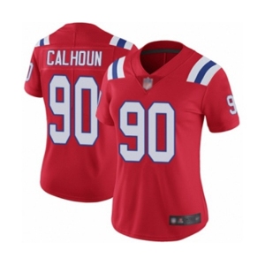 Women's New England Patriots #90 Shilique Calhoun Red Alternate Vapor Untouchable Limited Player Football Jersey