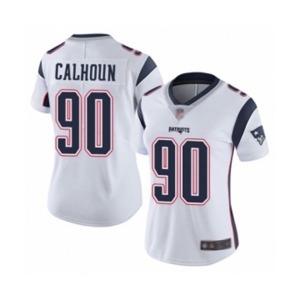 Women's New England Patriots #90 Shilique Calhoun White Vapor Untouchable Limited Player Football Jersey