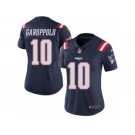 Women's Nike New England Patriots #10 Jimmy Garoppolo Limited Navy Blue Rush NFL Jersey