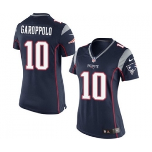 Women's Nike New England Patriots #10 Jimmy Garoppolo Navy Blue Team Color NFL Jersey