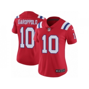 Women's Nike New England Patriots #10 Jimmy Garoppolo Vapor Untouchable Limited Red Alternate NFL Jersey