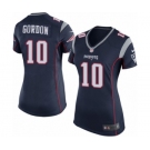 Women's Nike New England Patriots #10 Josh Gordon Game Navy Blue Team Color NFL Jersey