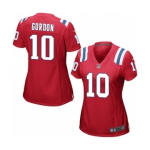 Women's Nike New England Patriots #10 Josh Gordon Game Red Alternate NFL Jersey