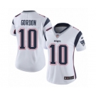 Women's Nike New England Patriots #10 Josh Gordon White Vapor Untouchable Limited Player NFL Jersey