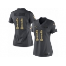 Women's Nike New England Patriots #11 Drew Bledsoe Limited Black 2016 Salute to Service NFL Jersey