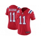 Women's Nike New England Patriots #11 Drew Bledsoe Vapor Untouchable Limited Red Alternate NFL Jersey