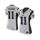 Women's Nike New England Patriots #11 Julian Edelman Gray Stitched NFL Limited Gridiron Gray II Jersey