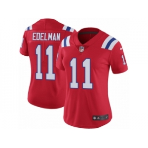 Women's Nike New England Patriots #11 Julian Edelman Vapor Untouchable Limited Red Alternate NFL Jersey