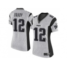 Women's Nike New England Patriots #12 Tom Brady Gray Stitched NFL Limited Gridiron Gray II Jersey