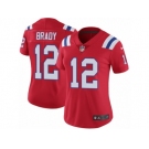 Women's Nike New England Patriots #12 Tom Brady Vapor Untouchable Limited Red Alternate NFL Jersey