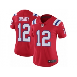 Women's Nike New England Patriots #12 Tom Brady Vapor Untouchable Limited Red Alternate NFL Jersey