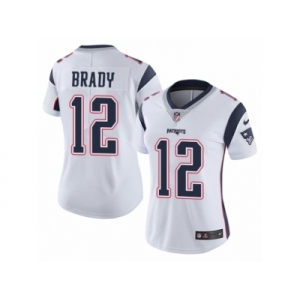 Women's Nike New England Patriots #12 Tom Brady Vapor Untouchable Limited White NFL Jersey