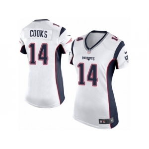 Women's Nike New England Patriots #14 Brandin Cooks Limited White NFL Jersey