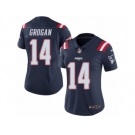 Women's Nike New England Patriots #14 Steve Grogan Limited Navy Blue Rush NFL Jersey