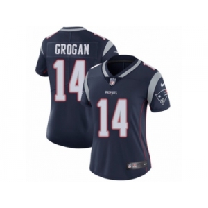 Women's Nike New England Patriots #14 Steve Grogan Vapor Untouchable Limited Navy Blue Team Color NFL Jersey