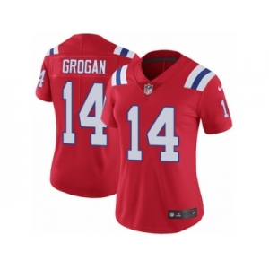 Women's Nike New England Patriots #14 Steve Grogan Vapor Untouchable Limited Red Alternate NFL Jersey