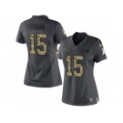 Women's Nike New England Patriots #15 Chris Hogan Limited Black 2016 Salute to Service NFL Jersey