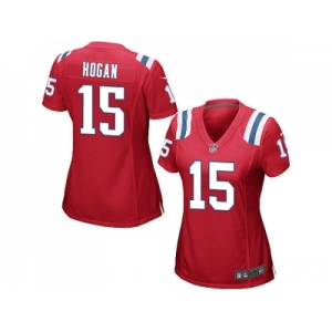 Women's Nike New England Patriots #15 Chris Hogan Red Alternate Stitched NFL Jersey