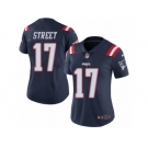 Women's Nike New England Patriots #17 Devin Street Limited Navy Blue Rush NFL Jersey